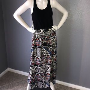 Tribal print maxi skirt